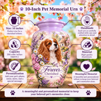 personalized dog photo urn for dog ashes, handmade aluminum pet memorial urn with photo – picture 6