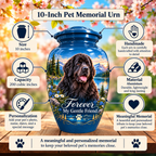 custom pet portrait urn for dog ashes, handmade aluminum pet memorial urn with photo – picture 6