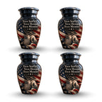 military veteran memorial cremation urn for human ashes, handmade aluminum – photo 6