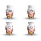 Butterfly and Blossom Memorial Cremation Urn for Human Ashes – Personalized Handmade Aluminum Urn