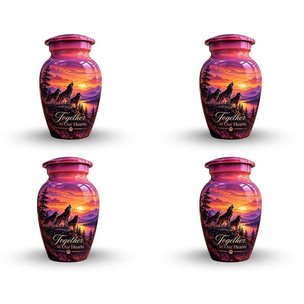 Purple Twilight Cremation Urn for Human Ashes – Personalized Handmade Aluminum Urn