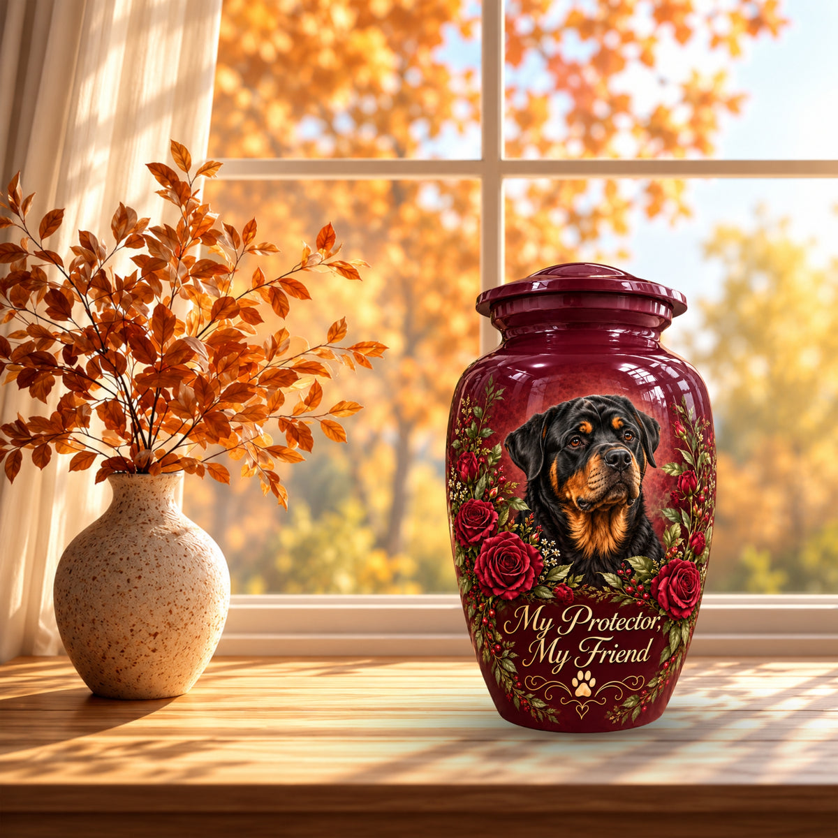 personalized dog photo memorial urn for pet ashes, handmade aluminum pet memorial urn with photo – picture 7