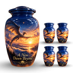 fantasy dragon urn for human ashes, handmade aluminum urn – photo 8