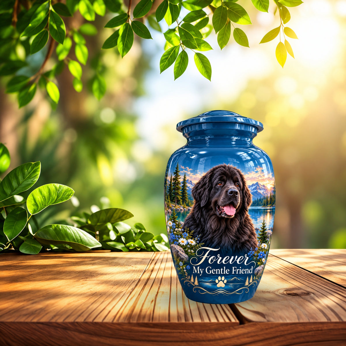 custom pet portrait urn for dog ashes, handmade aluminum pet memorial urn with photo – picture 8