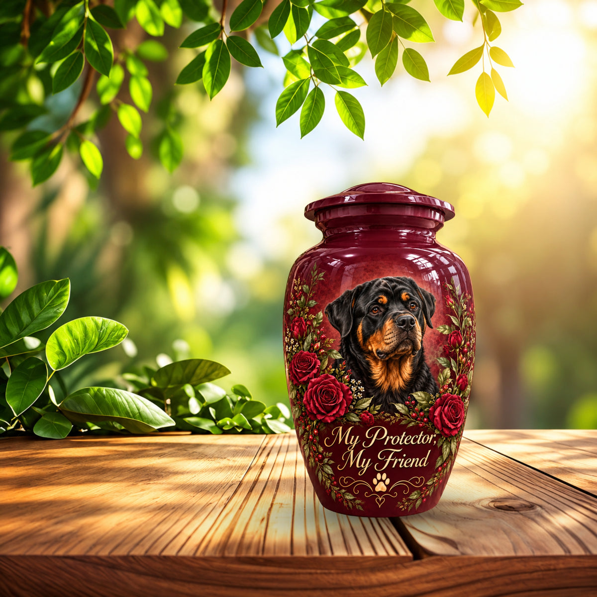 personalized dog photo memorial urn for pet ashes, handmade aluminum pet memorial urn with photo – picture 8