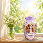 personalized dog photo urn for dog ashes, handmade aluminum pet memorial urn with photo – picture 9
