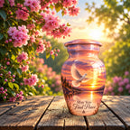 Lakeside Dove Cremation Urn for Human Ashes – Personalized Handmade Aluminum Urn