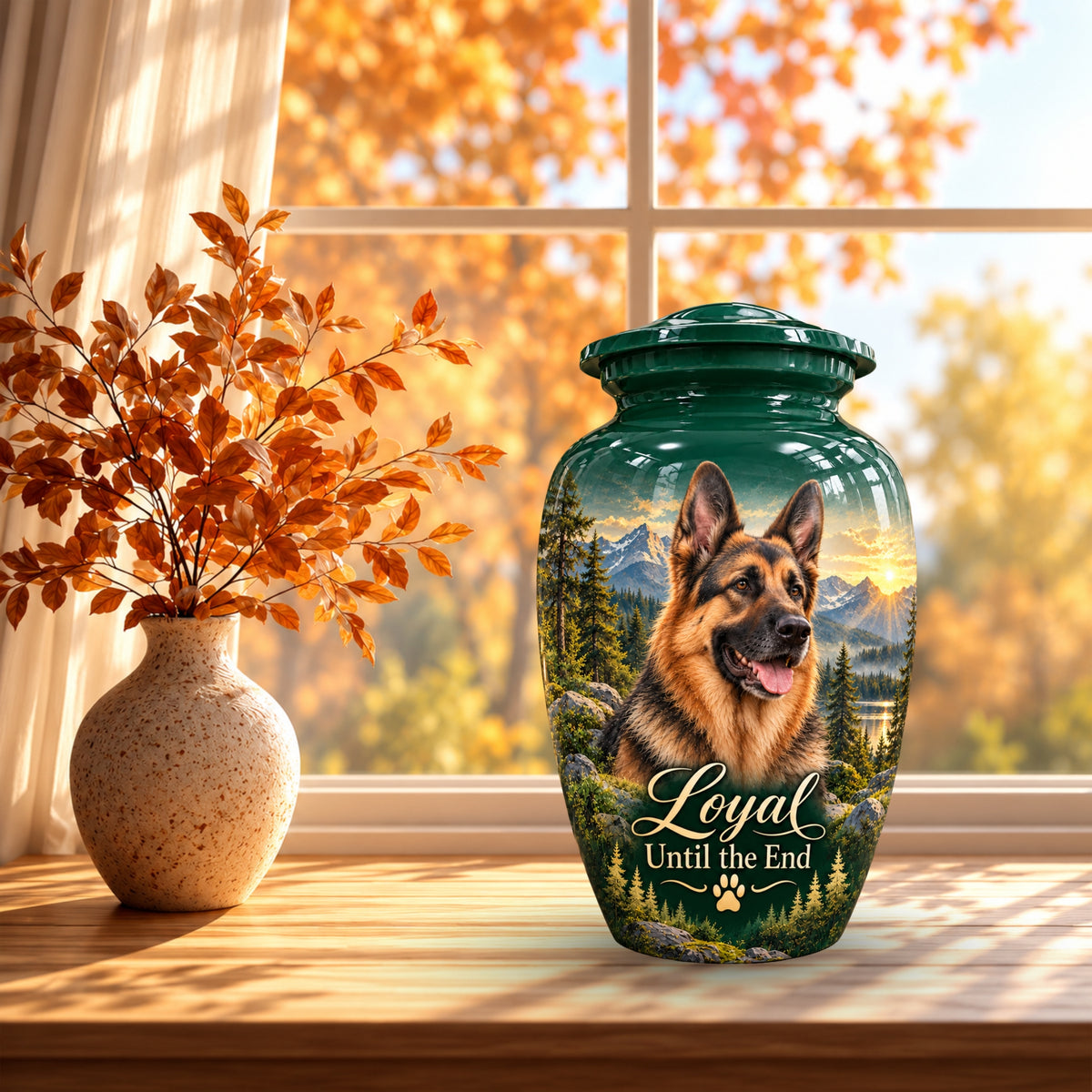 personalized dog memorial urn for dog ashes, handmade aluminum pet memorial urn with photo – picture 7
