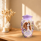 personalized dog photo urn for dog ashes, handmade aluminum pet memorial urn with photo – picture 10