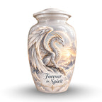 dragon art urn for human ashes, handmade aluminum urn – photo 1