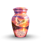 Olive Branch Dove Cremation Urn for Human Ashes – Personalized Handmade Aluminum Urn