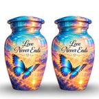 Butterfly in the Clouds Cremation Urn for Human Ashes – Personalized Handmade Aluminum Urn
