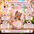 dog memorial photo urn for dog ashes, handmade aluminum pet memorial urn with photo – picture 6