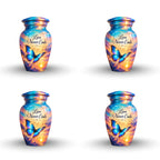 Butterfly in the Clouds Cremation Urn for Human Ashes – Personalized Handmade Aluminum Urn