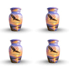 "A Legacy of Strength" Bald Eagle Cremation Urn for Human Ashes – Personalized Handmade Aluminum Urn