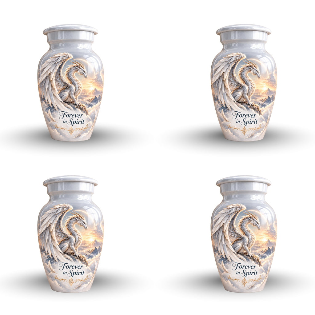 dragon art urn for human ashes, handmade aluminum urn – photo 6