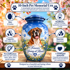 dog memorial photo memorial urn for pet ashes, handmade aluminum pet memorial urn with photo – picture 6