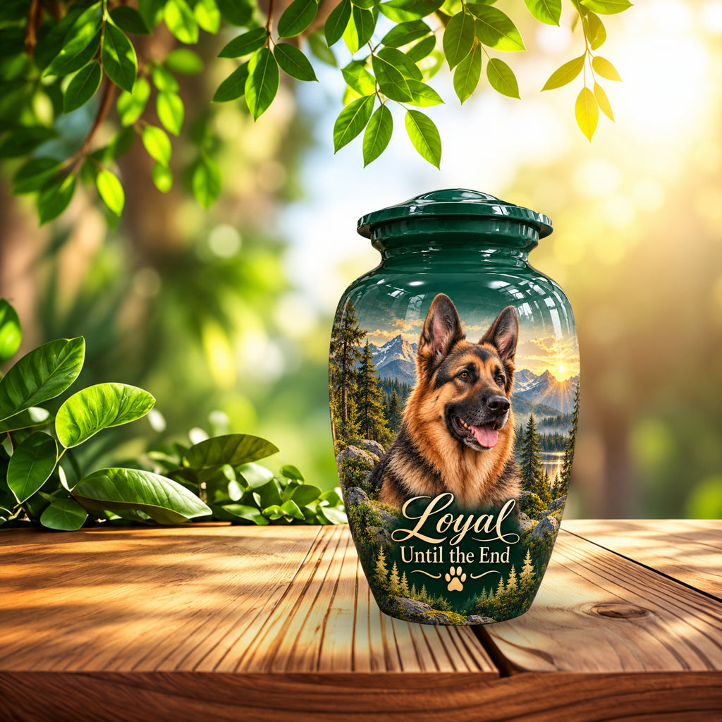 personalized dog memorial urn for dog ashes, handmade aluminum pet memorial urn with photo – picture 8