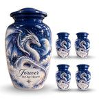 dragon cremation urn for human ashes, handmade aluminum urn – photo 8