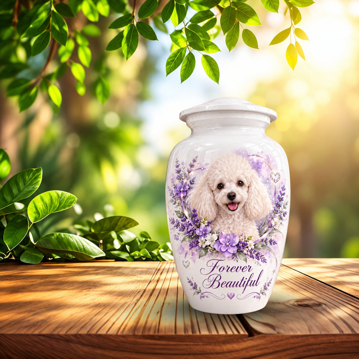 personalized dog memorial cremation urn for dogs, handmade aluminum pet memorial urn with photo – picture 8