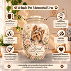 custom dog portrait urn for dog ashes, handmade aluminum pet memorial urn with photo – picture 1