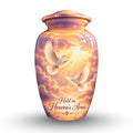 Heavenly Doves Cremation Urn for Human Ashes – Personalized Handmade Aluminum Urn