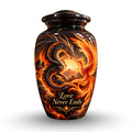 dragon design urn for human ashes, handmade aluminum urn – photo 1