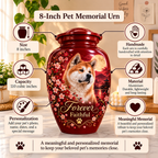 custom pet photo cremation urn for dogs, handmade aluminum pet memorial urn with photo – picture 3