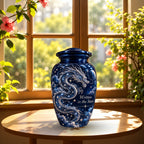 dragon design cremation urn with keepsakes, handmade aluminum urn – photo 3