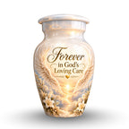 stairway to heaven angel wings cremation urn for human ashes, handmade aluminum – photo 4