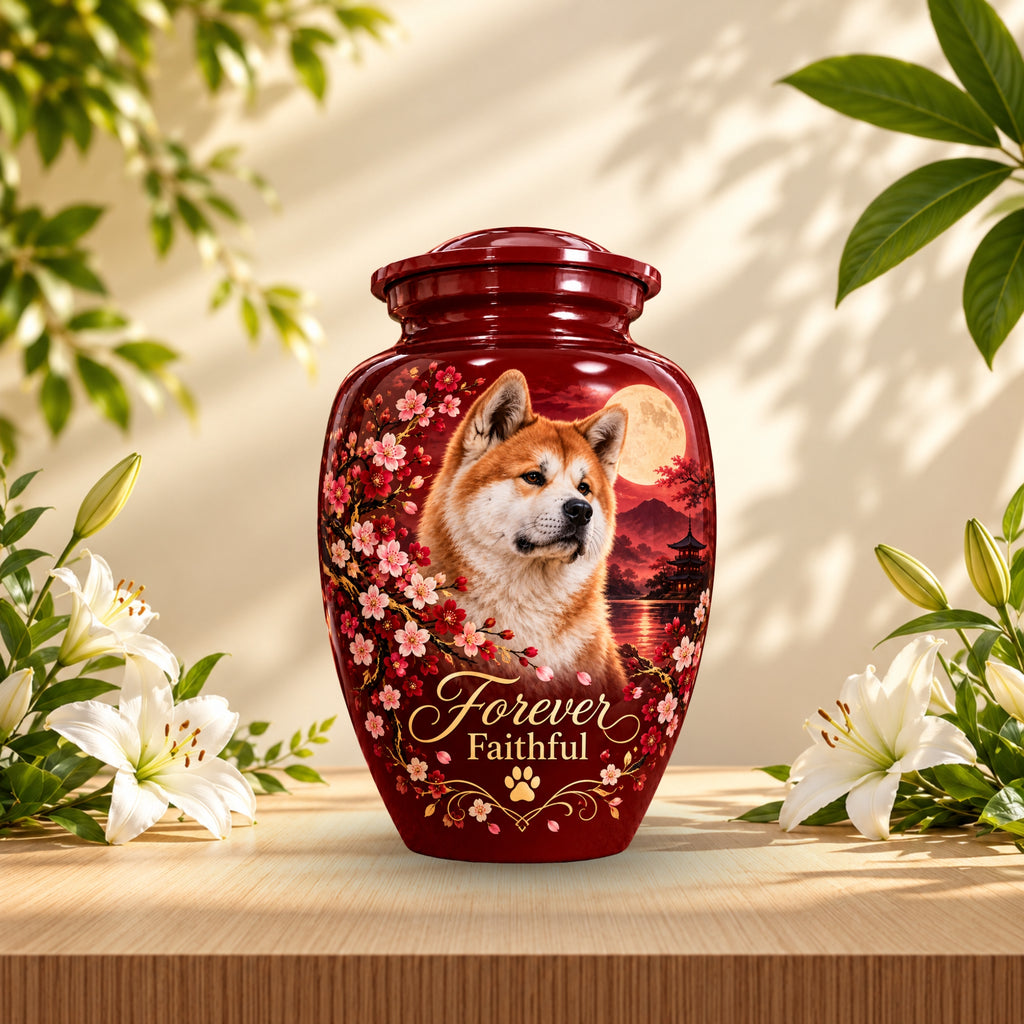 custom pet photo cremation urn for dogs, handmade aluminum pet memorial urn with photo – picture 6