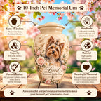 custom dog portrait urn for dog ashes, handmade aluminum pet memorial urn with photo – picture 6