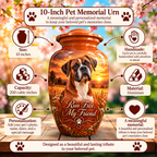 custom dog portrait memorial urn for pet ashes, handmade aluminum pet memorial urn with photo – picture 6