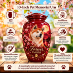 custom pet photo cremation urn for dogs, handmade aluminum pet memorial urn with photo – picture 7