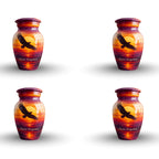 "Never Forgotten" Eagle Cremation Urn for Human Ashes – Personalized Handmade Aluminum Urn