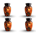 dragon design urn for human ashes, handmade aluminum urn – photo 6