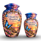 Lakeside Garden Cremation Urn for Human Ashes – Personalized Handmade Aluminum Urn