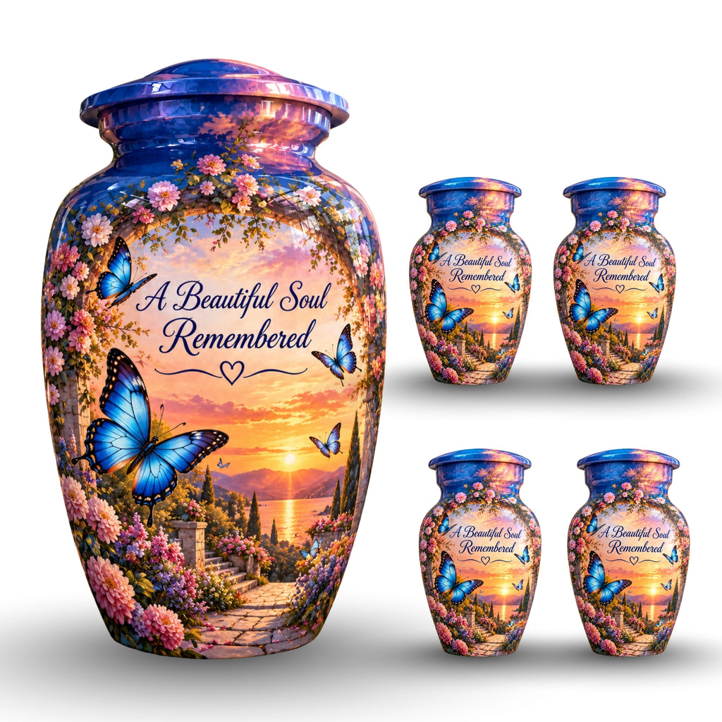 Lakeside Garden Cremation Urn for Human Ashes – Personalized Handmade Aluminum Urn