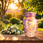 Heavenly Doves Cremation Urn for Human Ashes – Personalized Handmade Aluminum Urn