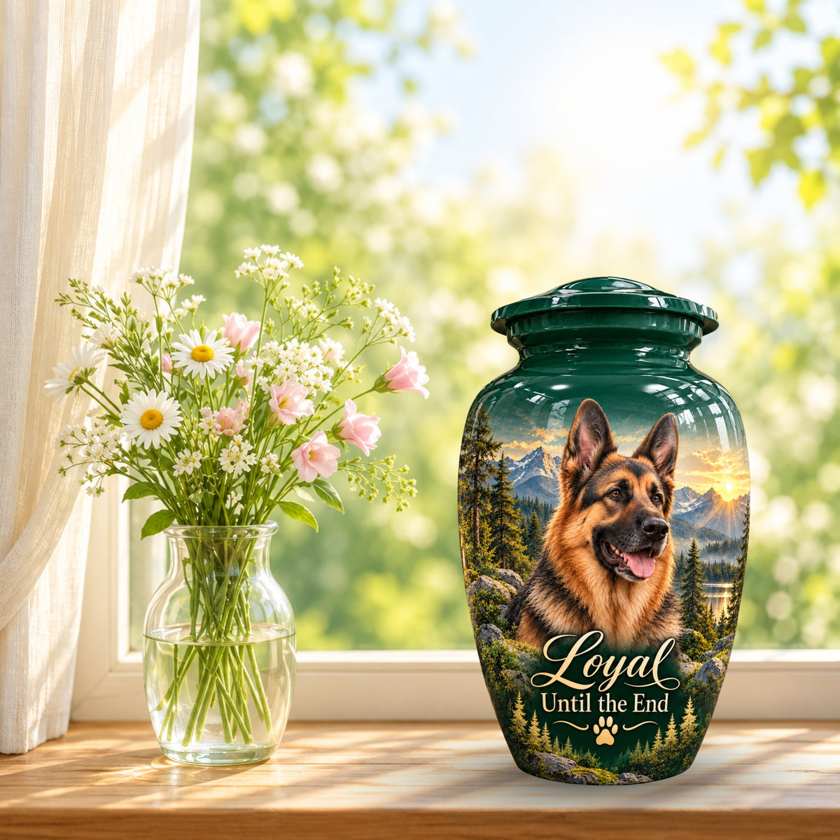 personalized dog memorial urn for dog ashes, handmade aluminum pet memorial urn with photo – picture 9