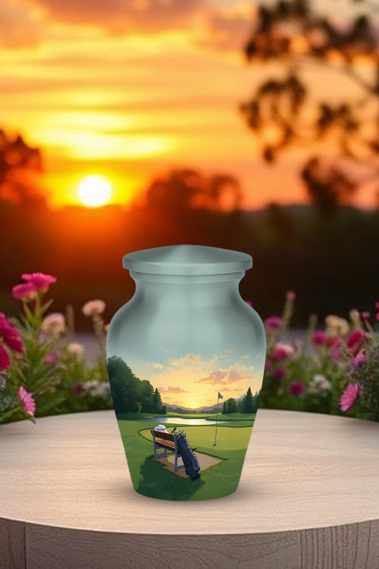 Golf Cremation Urn for Human Ashes – Sports Memorial Urns for Men, Dad, or Golf Lovers