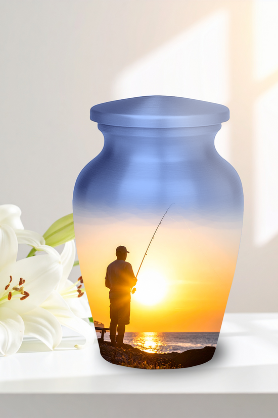 Fishing cremation urns secure lid adult fishing urns threaded closure bass fishing memorial urns safe ash storage
