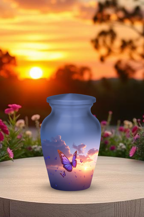 Sunset Butterfly Cremation Urn for Human Ashes – Memorial Urns for Women, Mom, or Loved Ones
