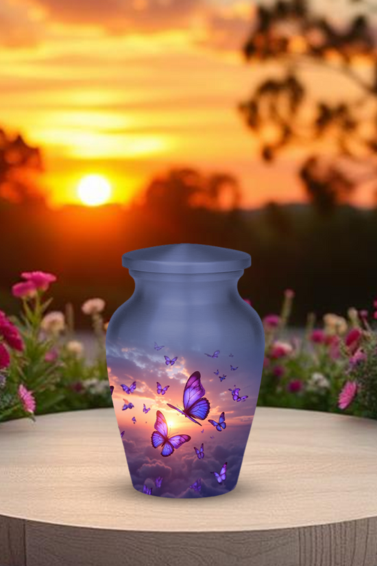 Sunset Butterfly Cremation Urn for Human Ashes – Urns for Women, Mom, or Loved Ones
