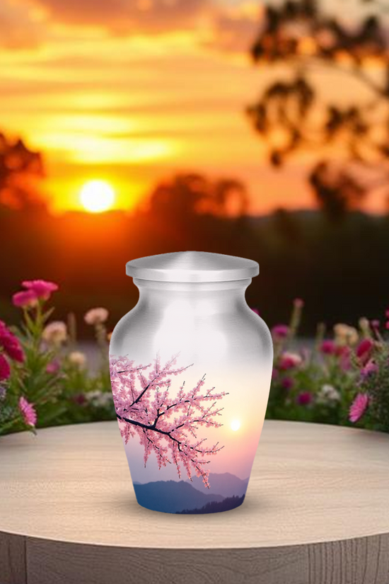 Cherry Blossom Cremation Urn for Human Ashes – Memorial Urns for Women, Mom, or Loved Ones