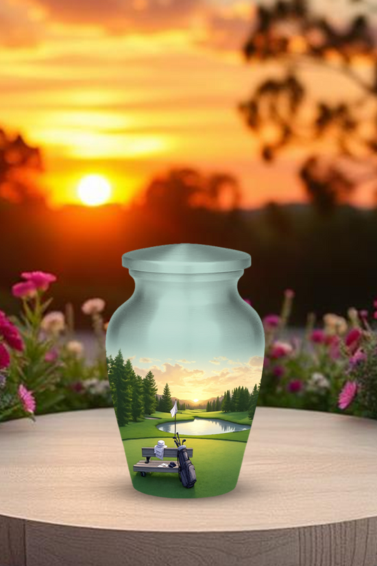 Golf Cremation Urn for Human Ashes – Sports Memorial Urns for Men, Dad, or Golf Lovers