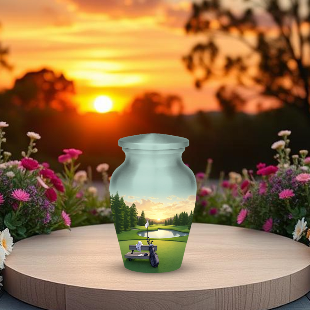 Golf Cremation Urn for Human Ashes – Sports Memorial Urns for Men, Dad, or Golf Lovers