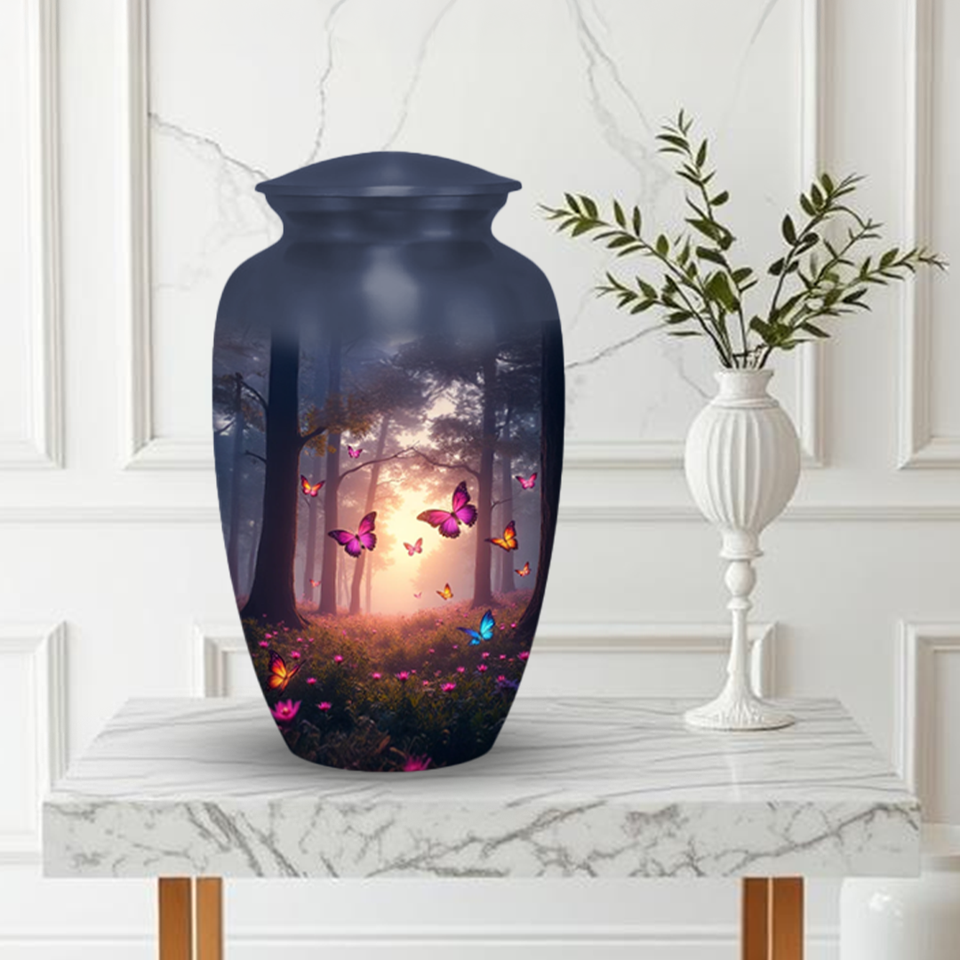 Pink Butterfly Urns for Ashes keepsake Adult Urns for Human Ashes