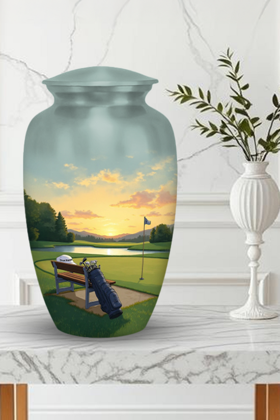 Golf Cremation Urn for Human Ashes – Sports Memorial Urns for Men, Dad, or Golf Lovers