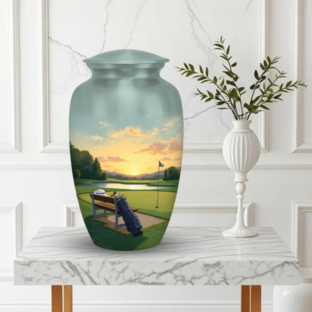 Cremation Urn for Human Ashes – Memorial Urns for Men, Dad, or Golf Lovers